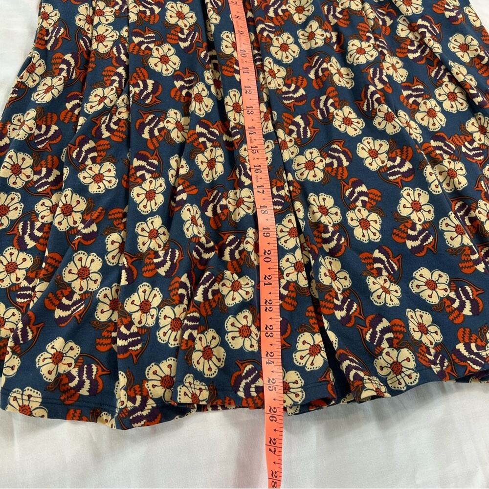 Cottagecore Bohemian Women's 3XL Navy Floral Skirt w Pockets Stretch Poetcore - Picture 4 of 7